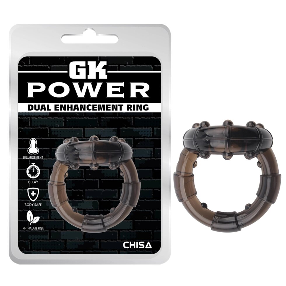 CH87346 Ерекційне кільце GK Power DUAL ENHANCEMENT RING Chisa від компанії Інтернет магазин Персик - фото 1