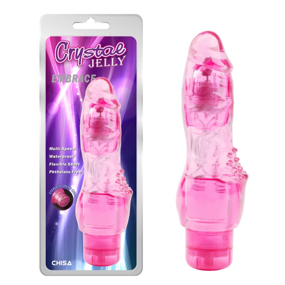 Chisa Crystal Evalace Pink Vibrator від компанії Інтернет магазин Персик - фото 1