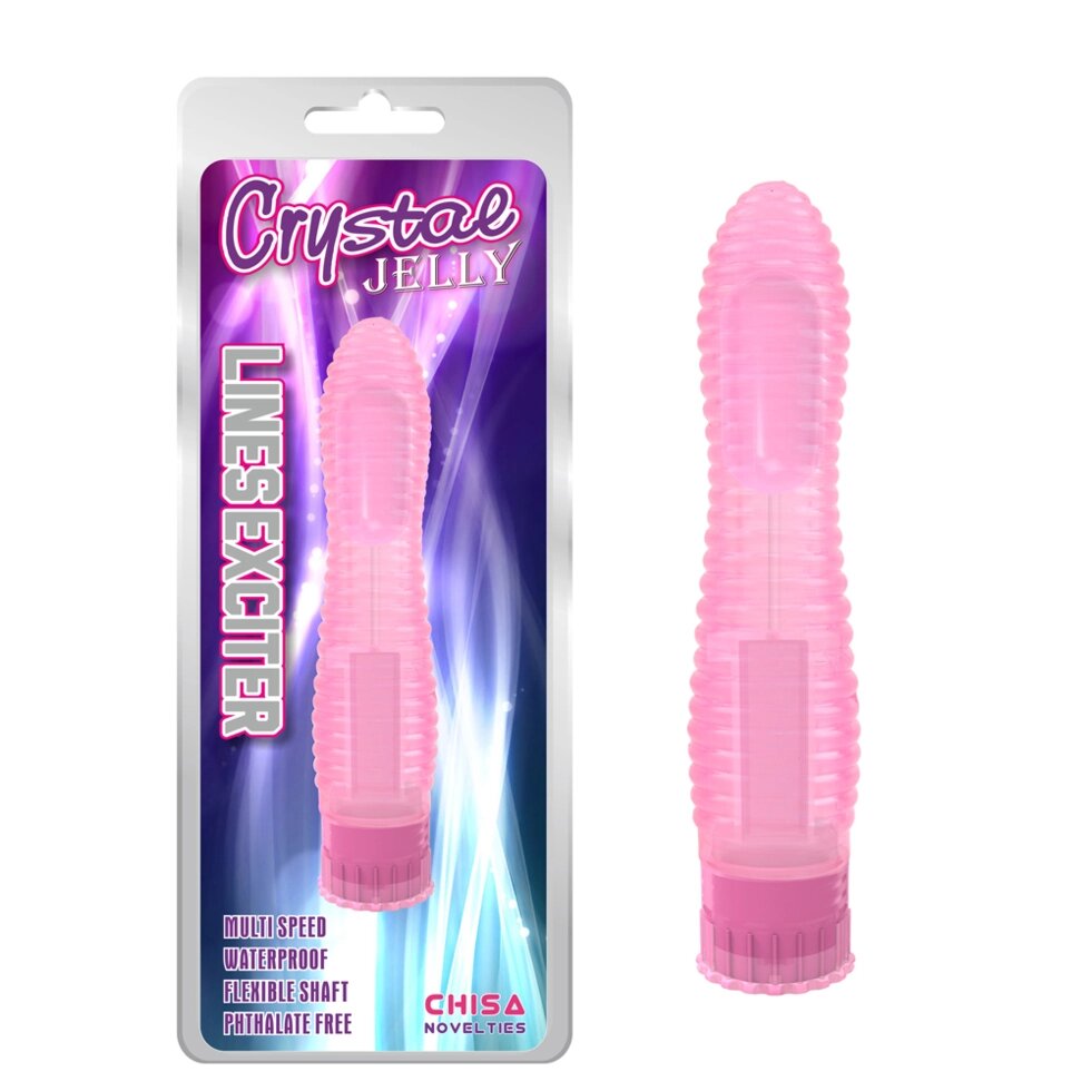 Chisa Crystal Jellie Lines Ex Pink Vibrator від компанії Інтернет магазин Персик - фото 1