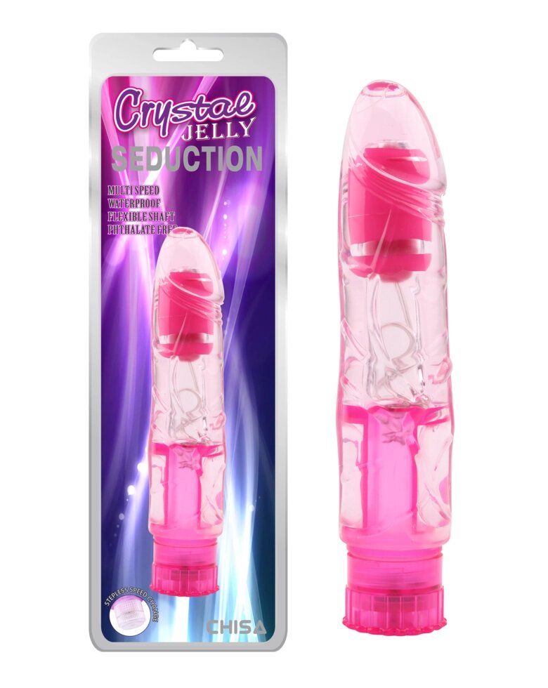 Chisa Crystal Jelly Seduction Pink Vibrator від компанії Інтернет магазин Персик - фото 1