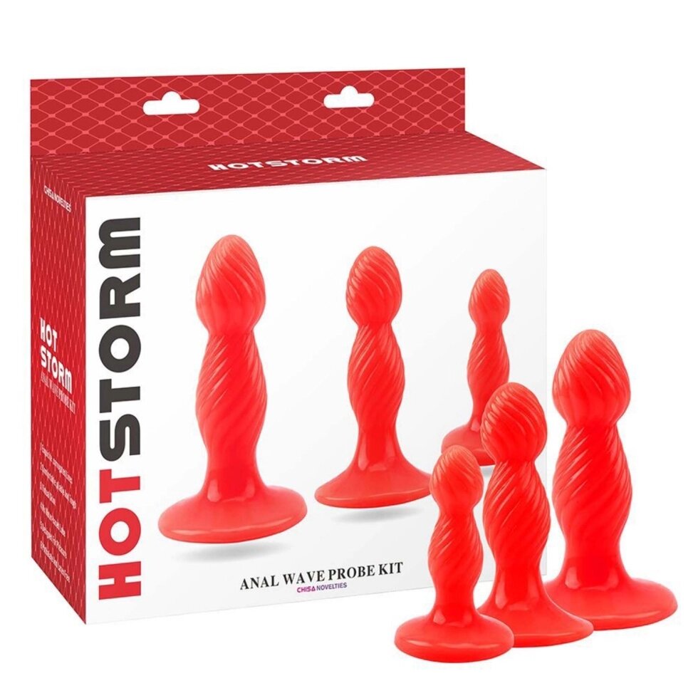 Chisa Hotstorm Anal Wave Probe Kit Anal Cork Set від компанії Інтернет магазин Персик - фото 1