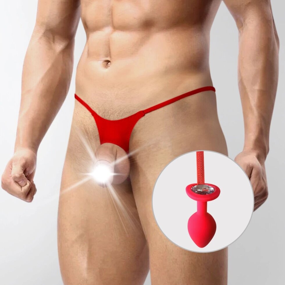 Чоловічі боягузи XS-2XL з силіконовим анальним трафіком Art of Sex - Joni plug panties size L Red від компанії Інтернет магазин Персик - фото 1