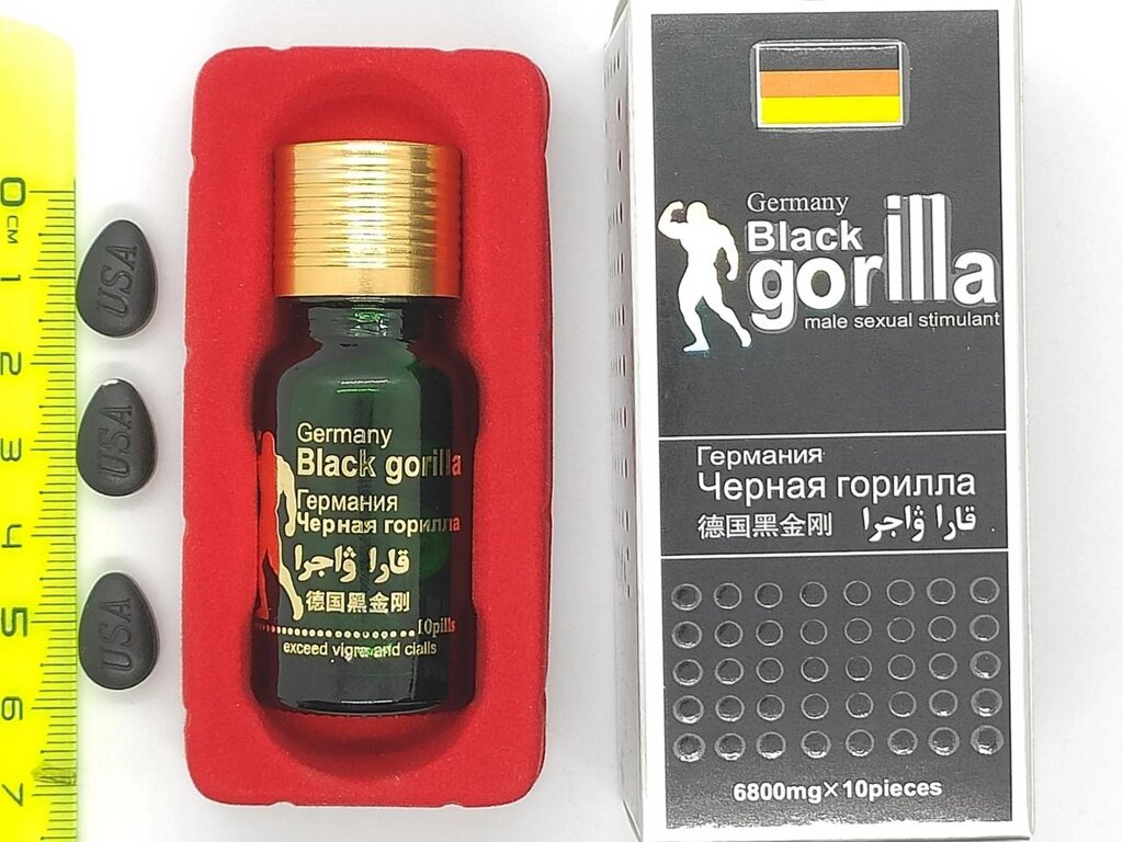 Чорна горила Таблетки для потенції Black gorilla 10 шт від компанії Інтернет магазин Персик - фото 1