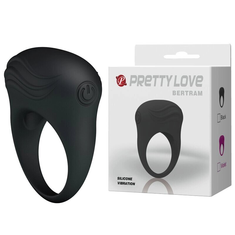 Чорне вібро -кільце ерективне кільце для Pretty Love Bertram Penis від компанії Інтернет магазин Персик - фото 1