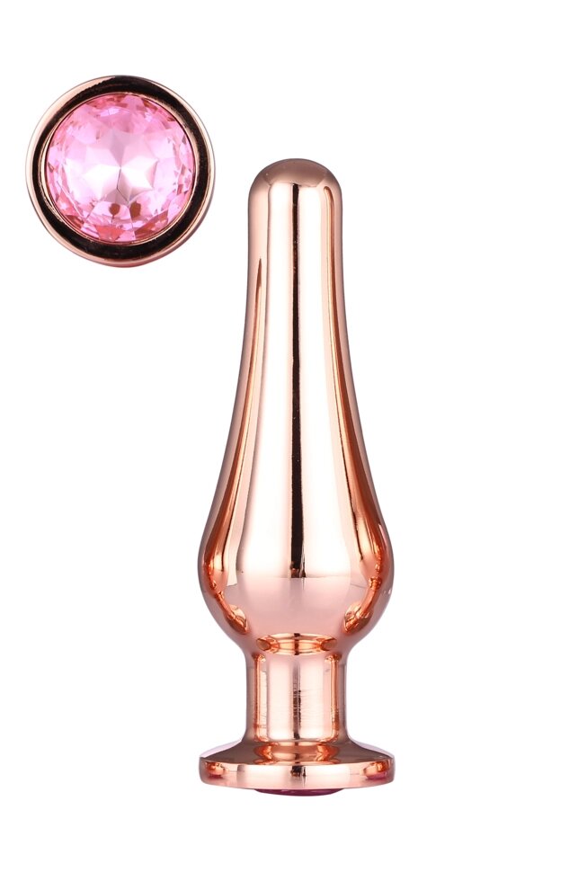 DT21827 Анальная пробка конической формы Dream Toys GLEAMING LOVE ROSE GOLD PLEASURE PLUG M від компанії Інтернет магазин Персик - фото 1