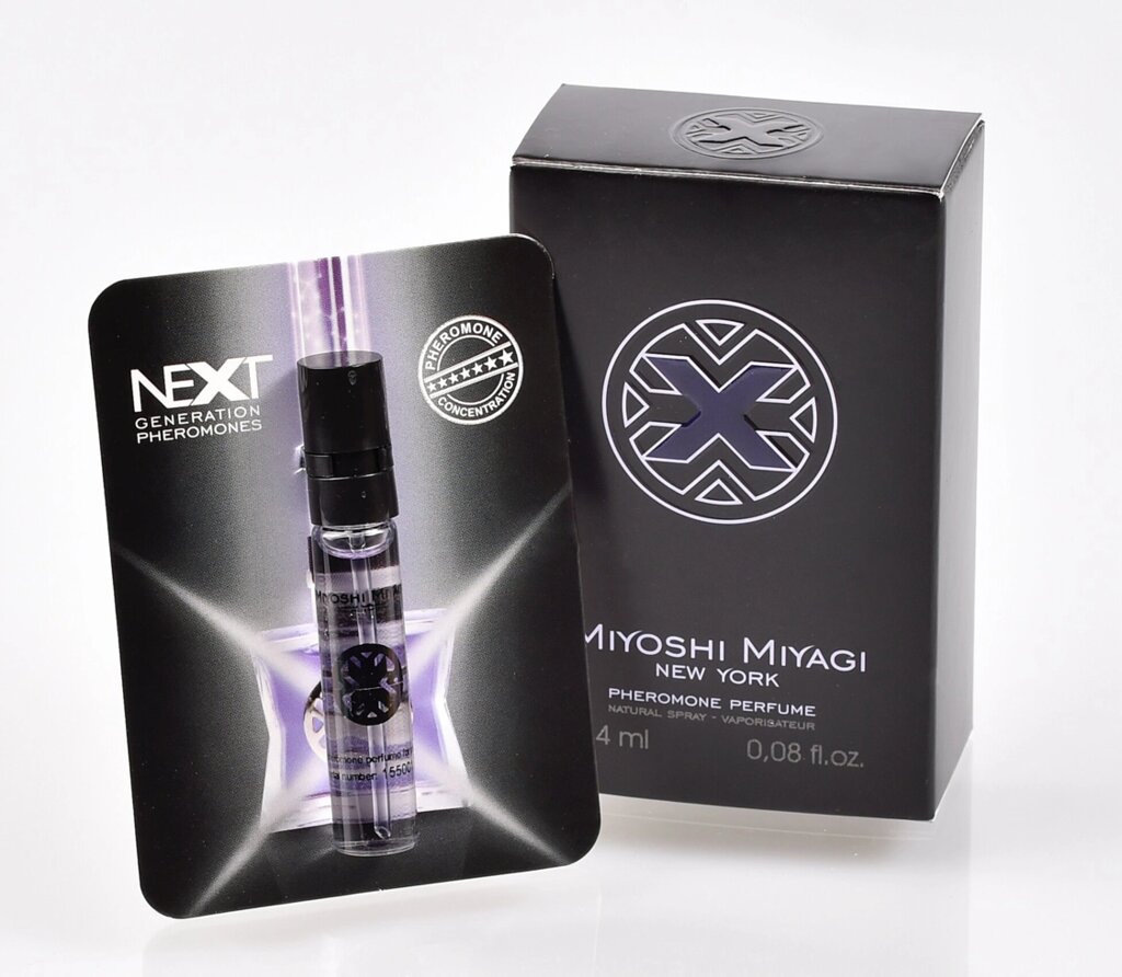 Духи з феромонами для чоловіків Miyoshi Miyagi Next "X" for MAN, 2,4 ml від компанії Інтернет магазин Персик - фото 1