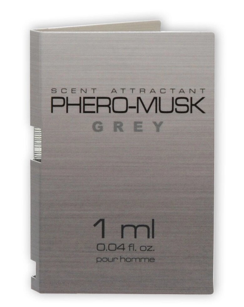 Духи з феромонами для чоловіків PHERO-MUSK Grey, 1 ml від компанії Інтернет магазин Персик - фото 1