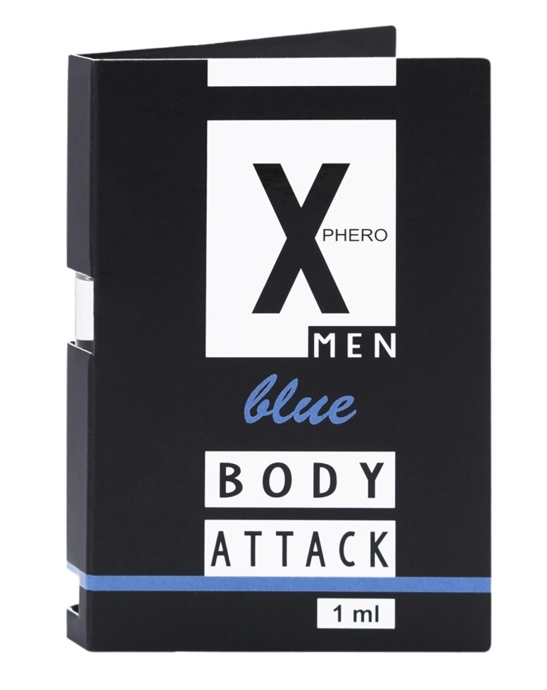 Духи з феромонами для чоловіків X phero Men Blue Body Attack, 1 ml від компанії Інтернет магазин Персик - фото 1