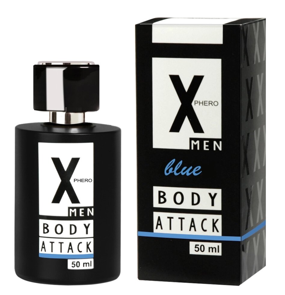 Духи з феромонами для чоловіків X phero Men Blue Body Attack, 50 ml від компанії Інтернет магазин Персик - фото 1