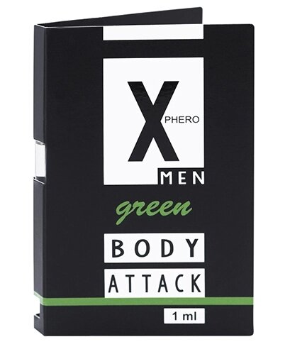 Духи з феромонами для чоловіків X phero Men Green Body Attack, 1 ml від компанії Інтернет магазин Персик - фото 1