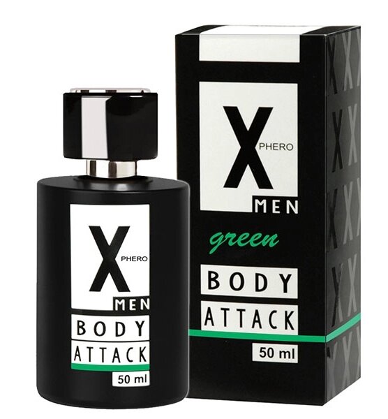 Духи з феромонами для чоловіків X phero Men Green Body Attack, 50 ml від компанії Інтернет магазин Персик - фото 1