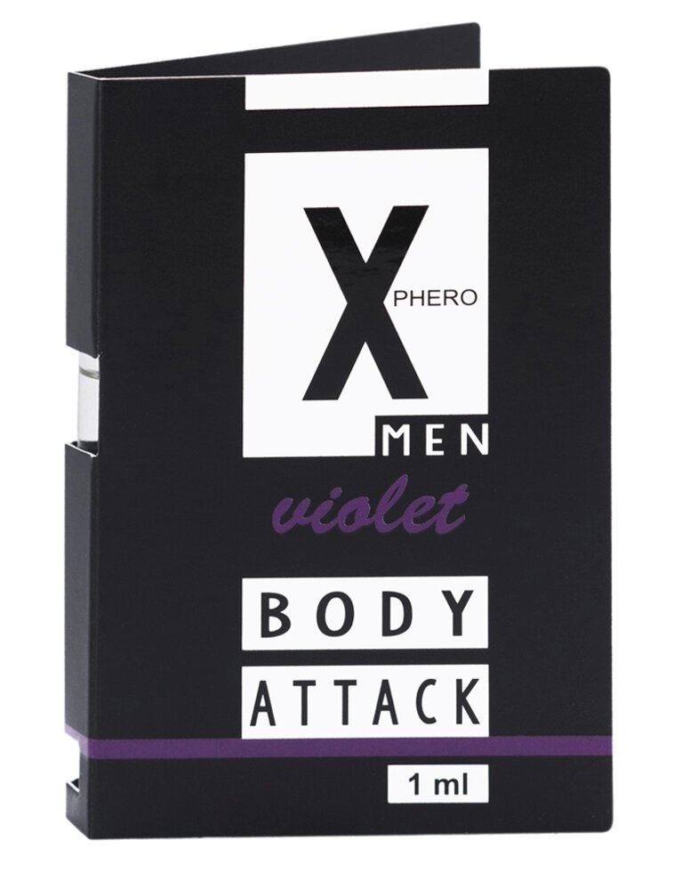 Духи з феромонами для чоловіків X phero Men Violet Body Attack, 1 ml від компанії Інтернет магазин Персик - фото 1