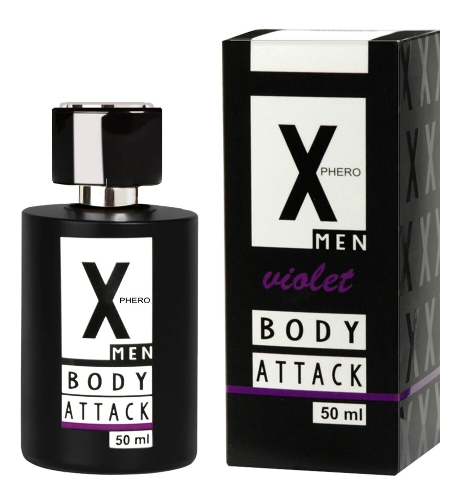 Духи з феромонами для чоловіків X phero Men Violet Body Attack, 50 ml від компанії Інтернет магазин Персик - фото 1