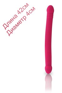 Двосторонній фалоімітатор Dorcel Real Double Do Magenta довжина 45см діаметр 4см