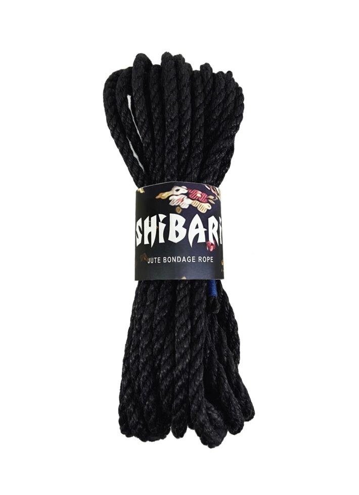 Джутова мотузка для шібарі Feral Feelings Shibari Rope, 8 м чорна від компанії Інтернет магазин Персик - фото 1