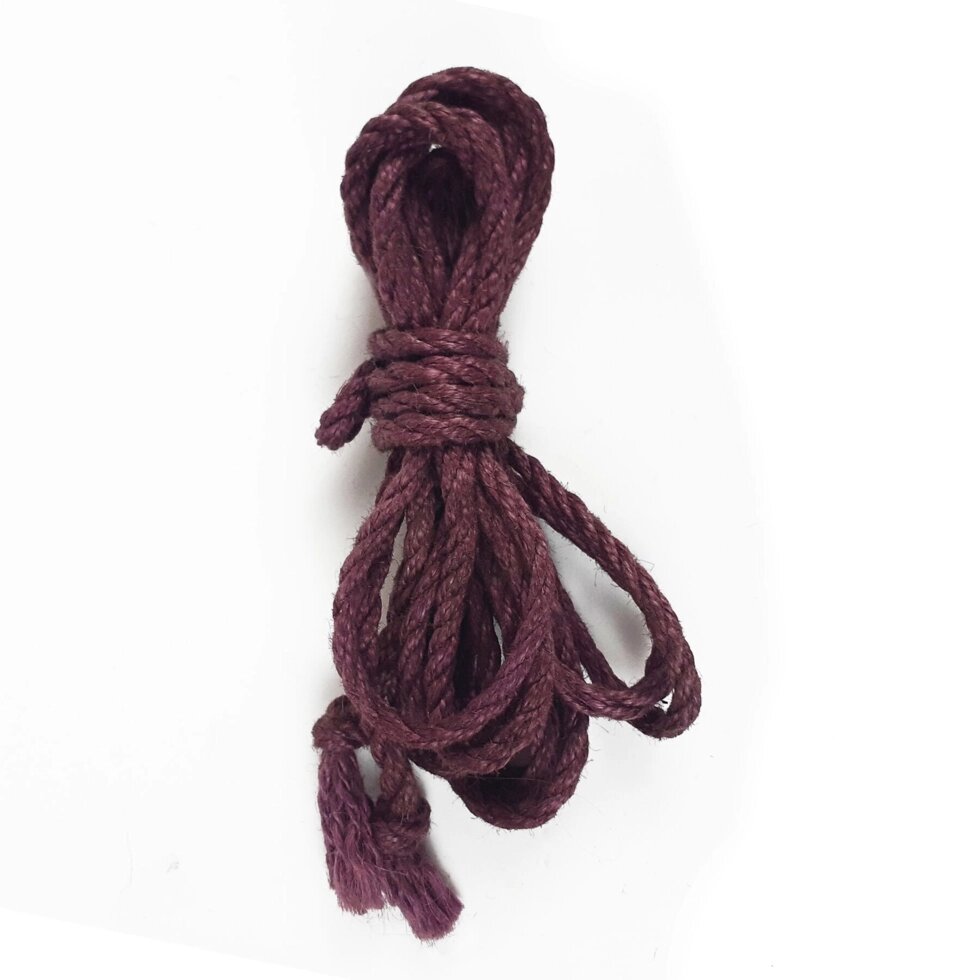 Джутовая веревка BDSM 8 метров, 6 мм, цвет лаванда від компанії Інтернет магазин Персик - фото 1