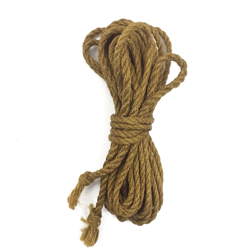 Джутовая веревка BDSM 8 метров, 6 мм, цвет золотой від компанії Інтернет магазин Персик - фото 1