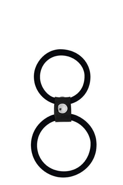 Ерекційне кільце MENZSTUFF DUAL RINGS, BLACK від компанії Інтернет магазин Персик - фото 1
