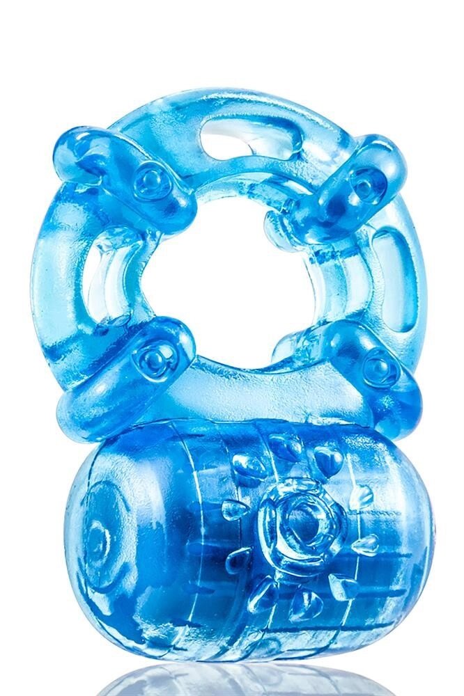 Ерекційне кільце Stay Hard синього кольору від компанії Інтернет магазин Персик - фото 1
