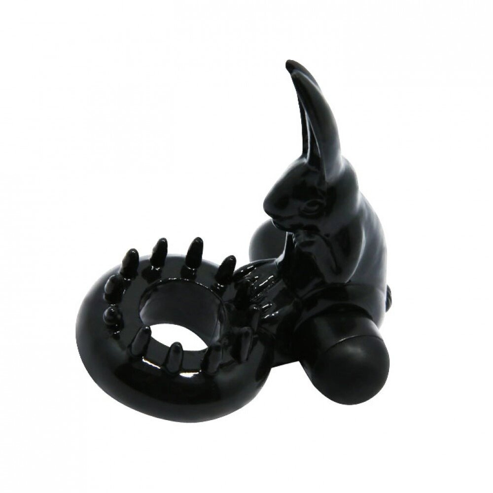Ерекційне кільце з вібрацією BAILE Sweet ring, чорне від компанії Інтернет магазин Персик - фото 1