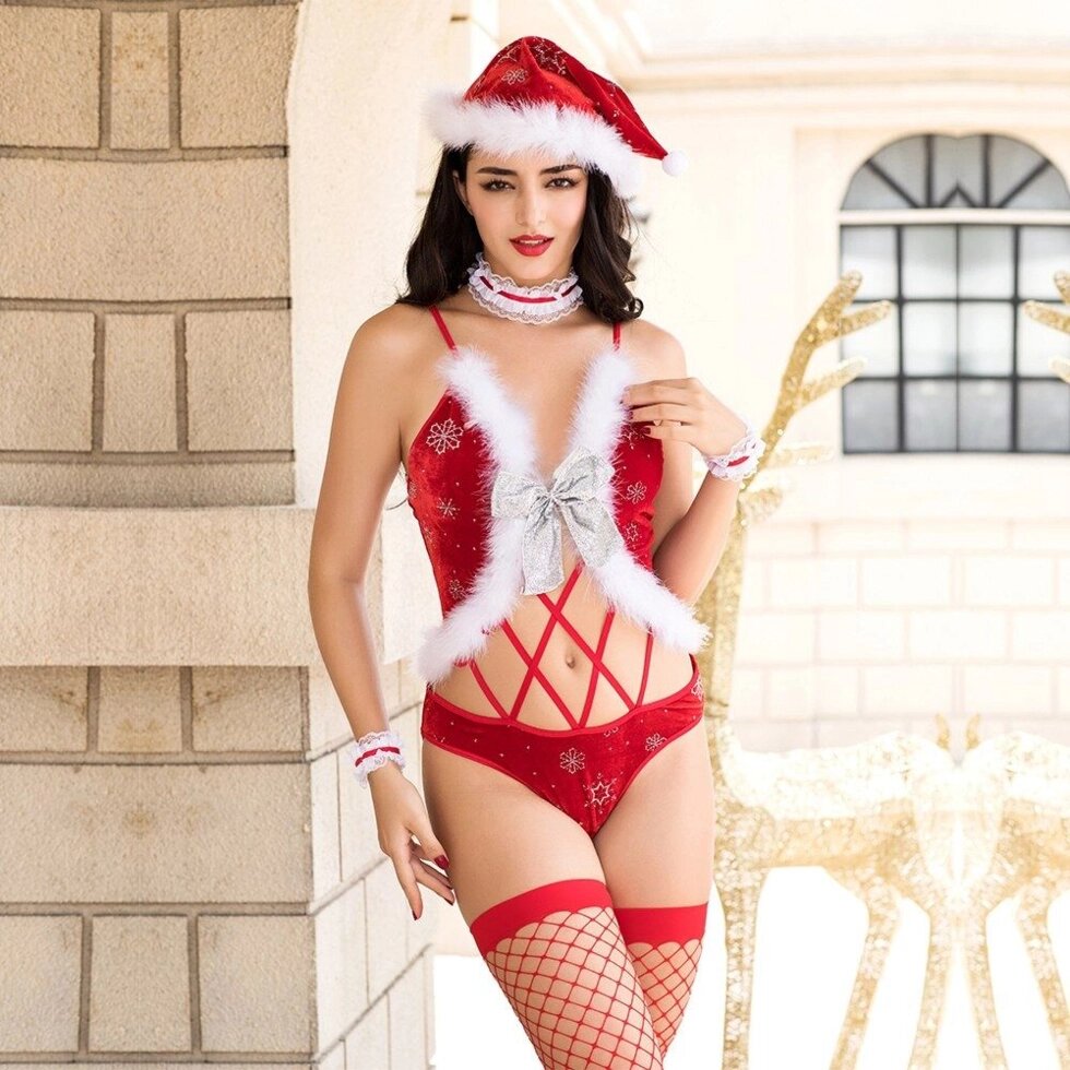 Еротичний новорічний костюм "Хвилююча Санта" S / M від компанії Інтернет магазин Персик - фото 1