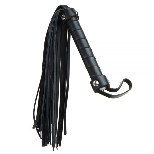 F61419 Плетка з екокожі c вузькими хвостами FLOGGER BLACK від компанії Інтернет магазин Персик - фото 1