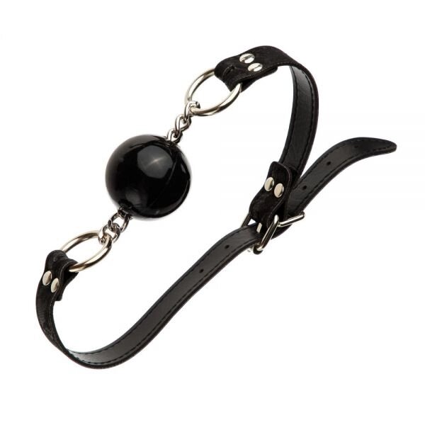 F61432 Кляп з силікону на ланцюжку Loveshop Latex BREATHABLE BALL GAG BLACK від компанії Інтернет магазин Персик - фото 1