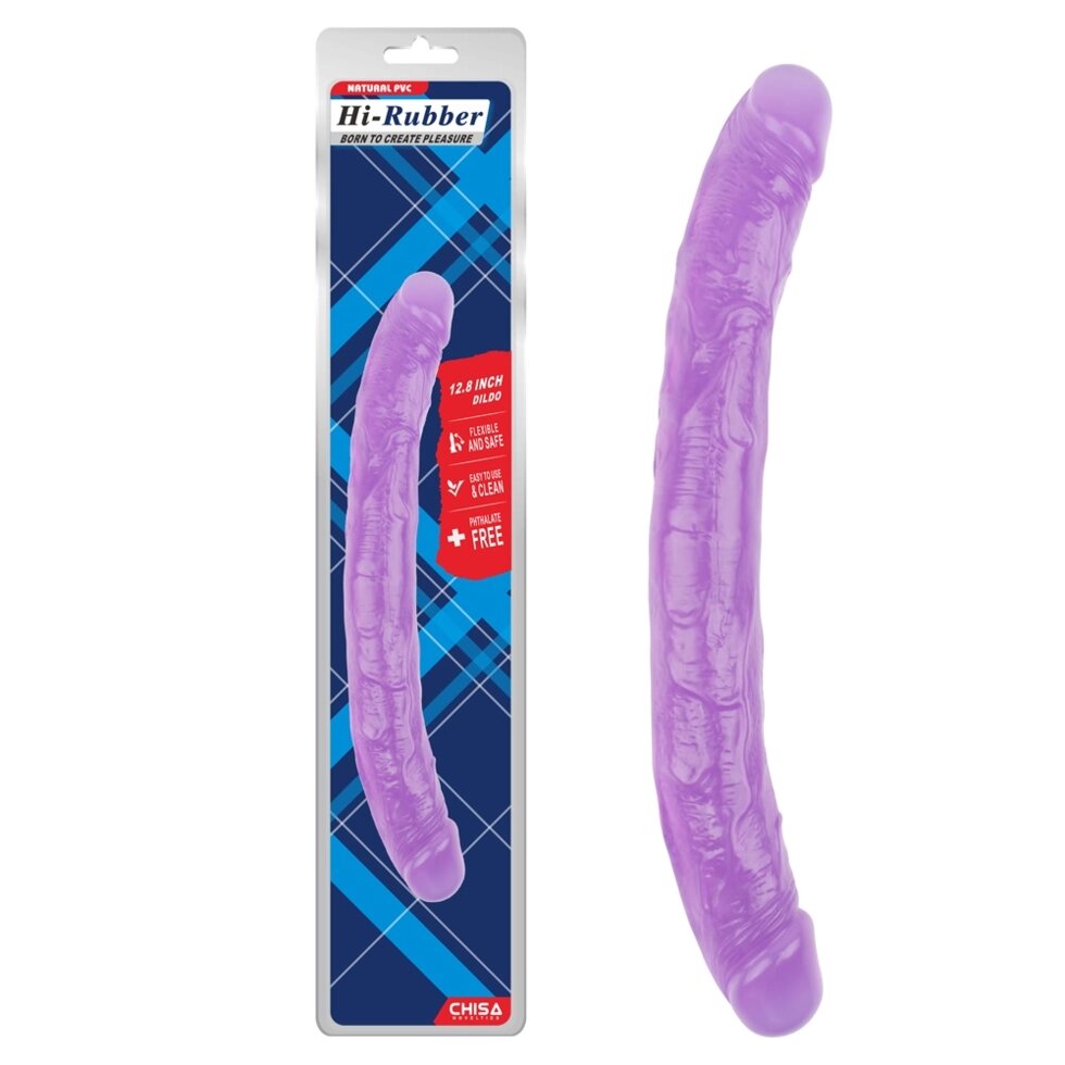 Fallomitator подвійний фіолетовий Chisa Hi-Rubber 32,5 см *3,5 см від компанії Інтернет магазин Персик - фото 1