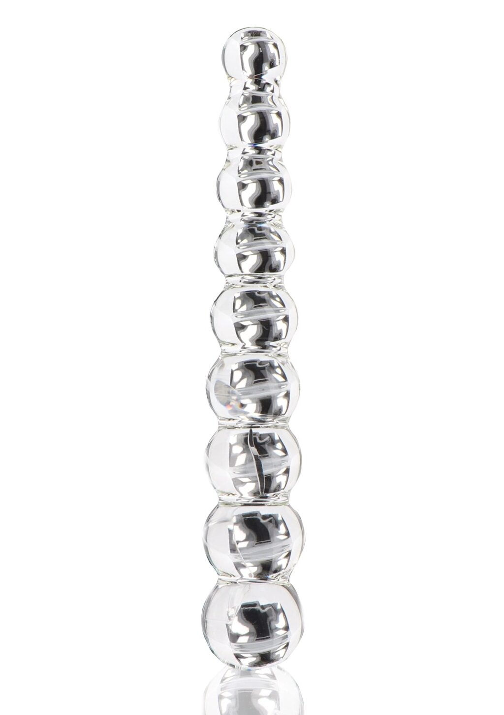Фалоімітатор із кульок Frozen Fountain скляний, прозорий, 22 х 3.5 см від компанії Інтернет магазин Персик - фото 1