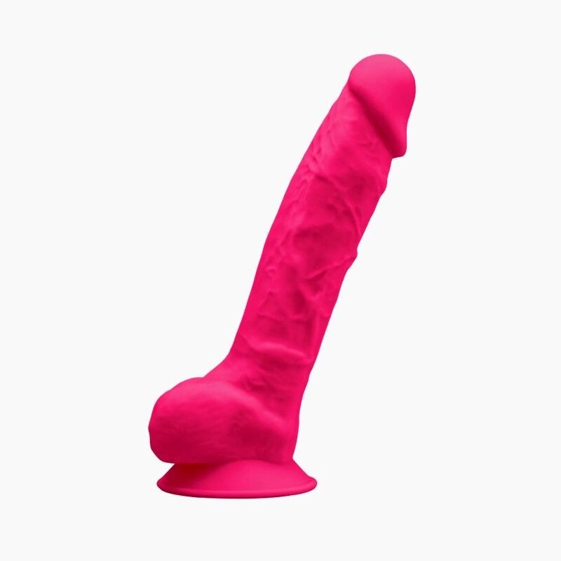 Фалоімітатор SilexD Vetus Pink (MODEL 1 size 8in), двошаровий, силікон + Silexpan, діаметр 4,2см від компанії Інтернет магазин Персик - фото 1