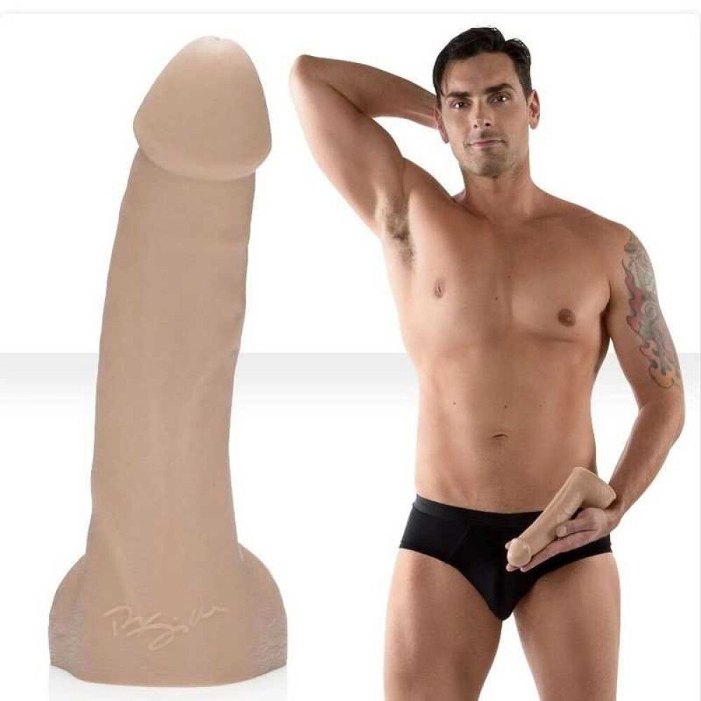 Фалоімітатор з мошонкою реалістичний Fleshjack Guys-Ryan Driller Dildo, бежевий від компанії Інтернет магазин Персик - фото 1