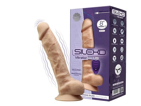 Фалоімітатор з вібрацією SilexD Vetus Vibro Flesh (MODEL 1 size 8in) + LRS від компанії Інтернет магазин Персик - фото 1