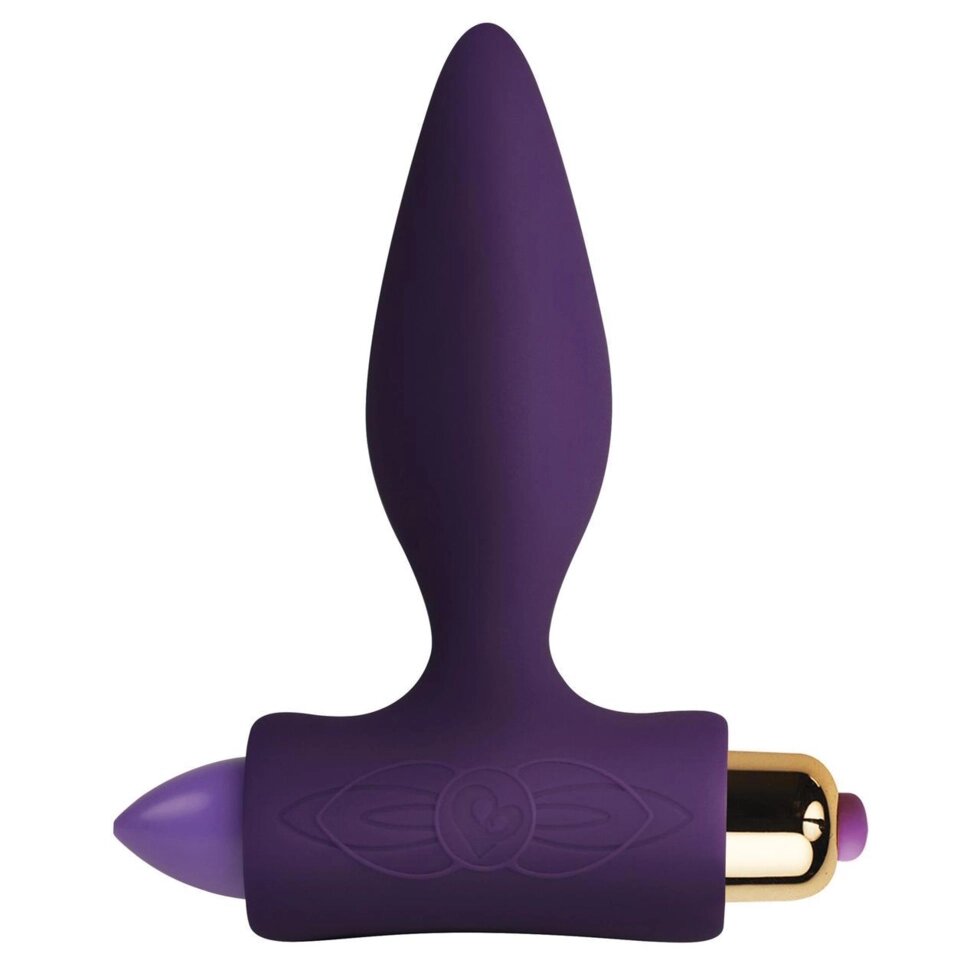 Фіолетова силіконова анальна пробка з вібрацією Rocks Off Petite Sensations - Plug від компанії Інтернет магазин Персик - фото 1