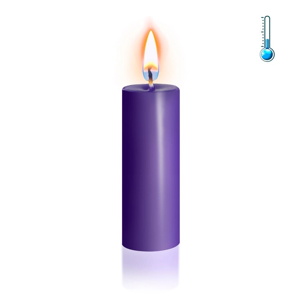 Фиолетовая свеча восковая  S 10 см низкотемпературная від компанії Інтернет магазин Персик - фото 1
