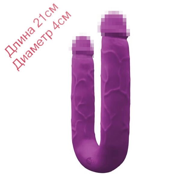 Фіолетовий подвійний фалоімітатор COLOURS DP PLEASURES PURPLE від компанії Інтернет магазин Персик - фото 1