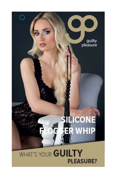 Флогер GP SILICONE FLOGGER WHIP BLACK від компанії Інтернет магазин Персик - фото 1