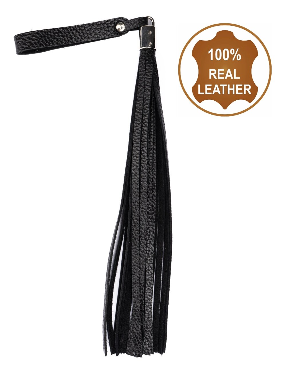 Флогер з натуральної шкіри Flirty Soft Leather - Black, BM-00027 від компанії Інтернет магазин Персик - фото 1