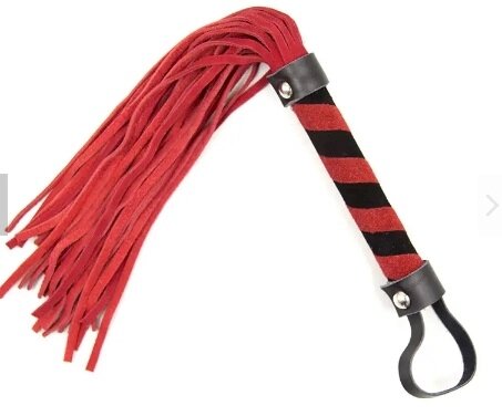 Флоггер DS Fetish Leather flogger M red від компанії Інтернет магазин Персик - фото 1