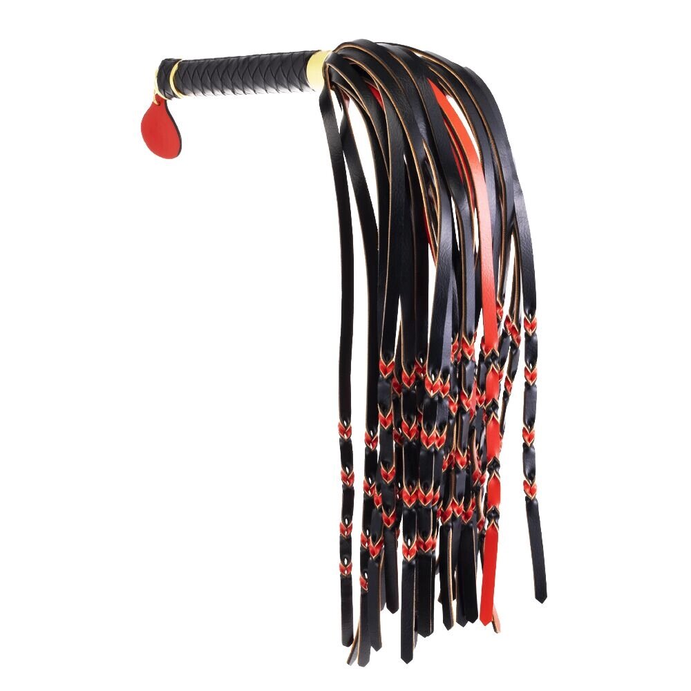 Флоггер LOCKINK SEVANDA Red & Black Braided Tail Flogger від компанії Інтернет магазин Персик - фото 1