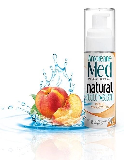 Гель-любрикант AM. Peach Water Based Lubricant с фитопланктоном, 50 мл від компанії Інтернет магазин Персик - фото 1