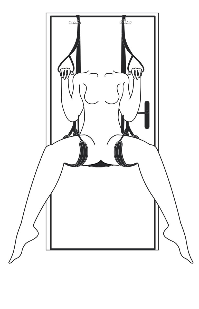Гойдалка на дверях для сексу Easytoys, чорна від компанії Інтернет магазин Персик - фото 1