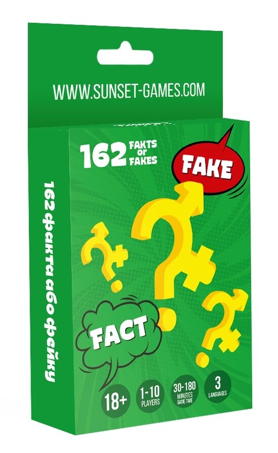 Гра для компаній "162 факт або підробка? »(54 карт) від компанії Інтернет магазин Персик - фото 1