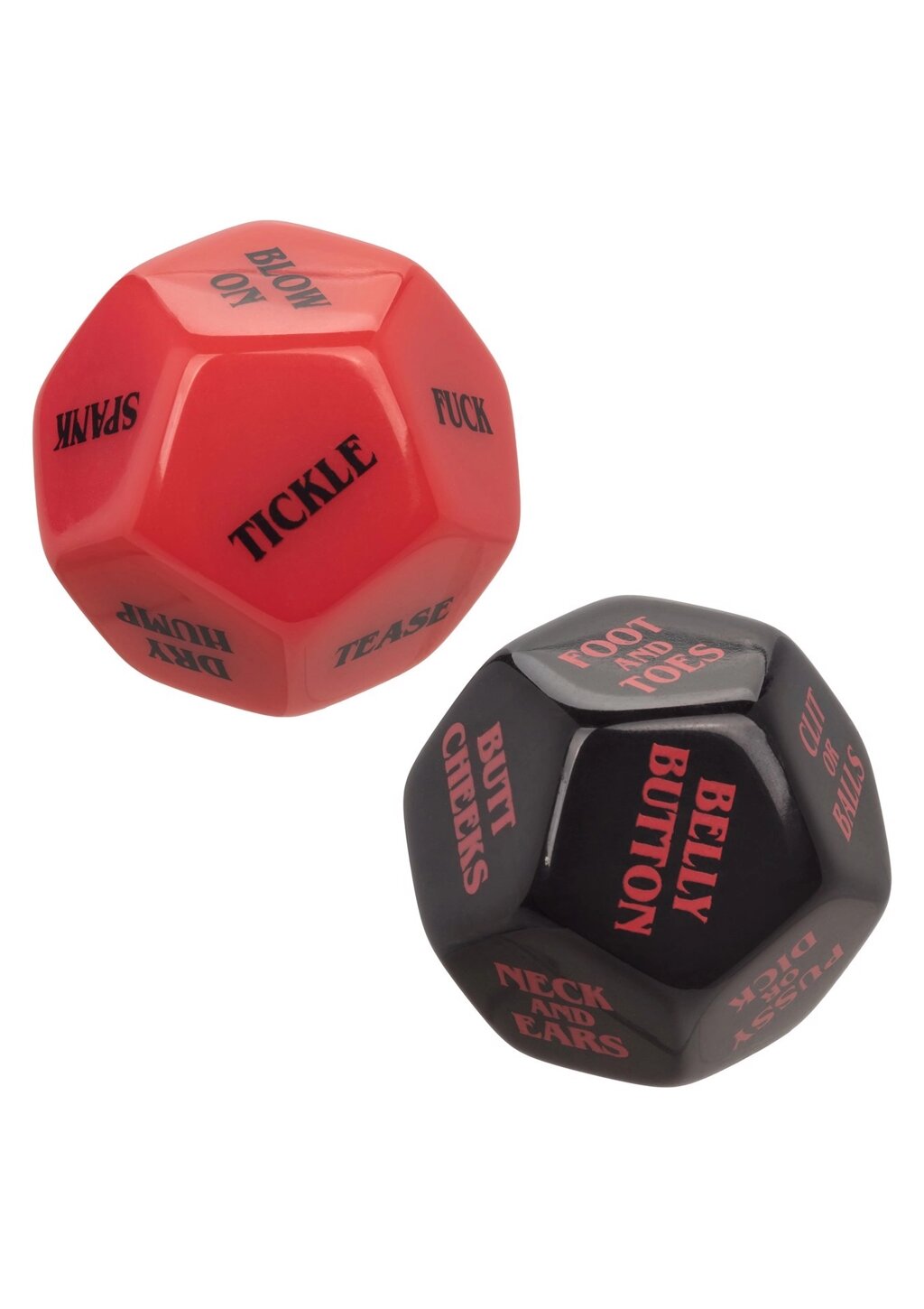 Гральні секс-кубики для пари CalExotic Roll Play-Naughty Dice Set, червоно-чорні від компанії Інтернет магазин Персик - фото 1