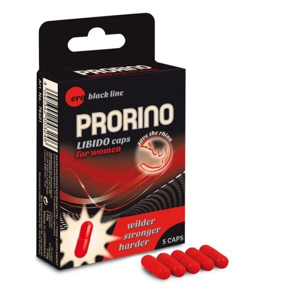 Харчова добавка для жінок ERO PRORINO black line Libido, 5 капсул від компанії Інтернет магазин Персик - фото 1