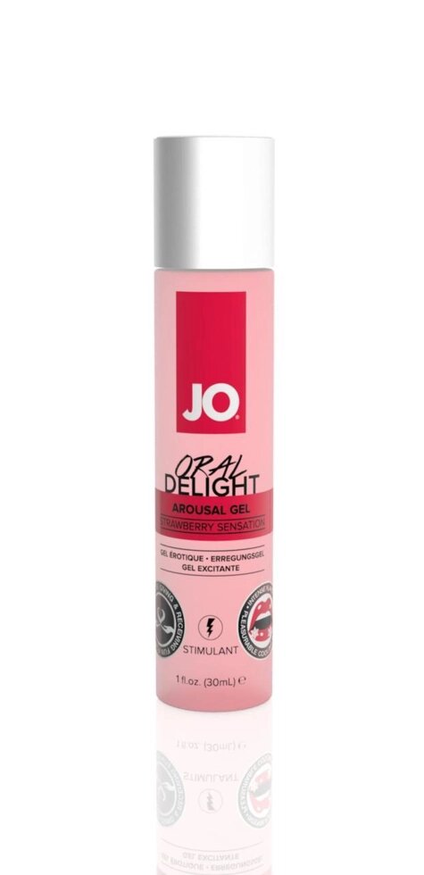 Хвилюючий гель для оральних ласк System JO ORAL DELIGHT STRAWBERRY SENSATION 30 мл від компанії Інтернет магазин Персик - фото 1