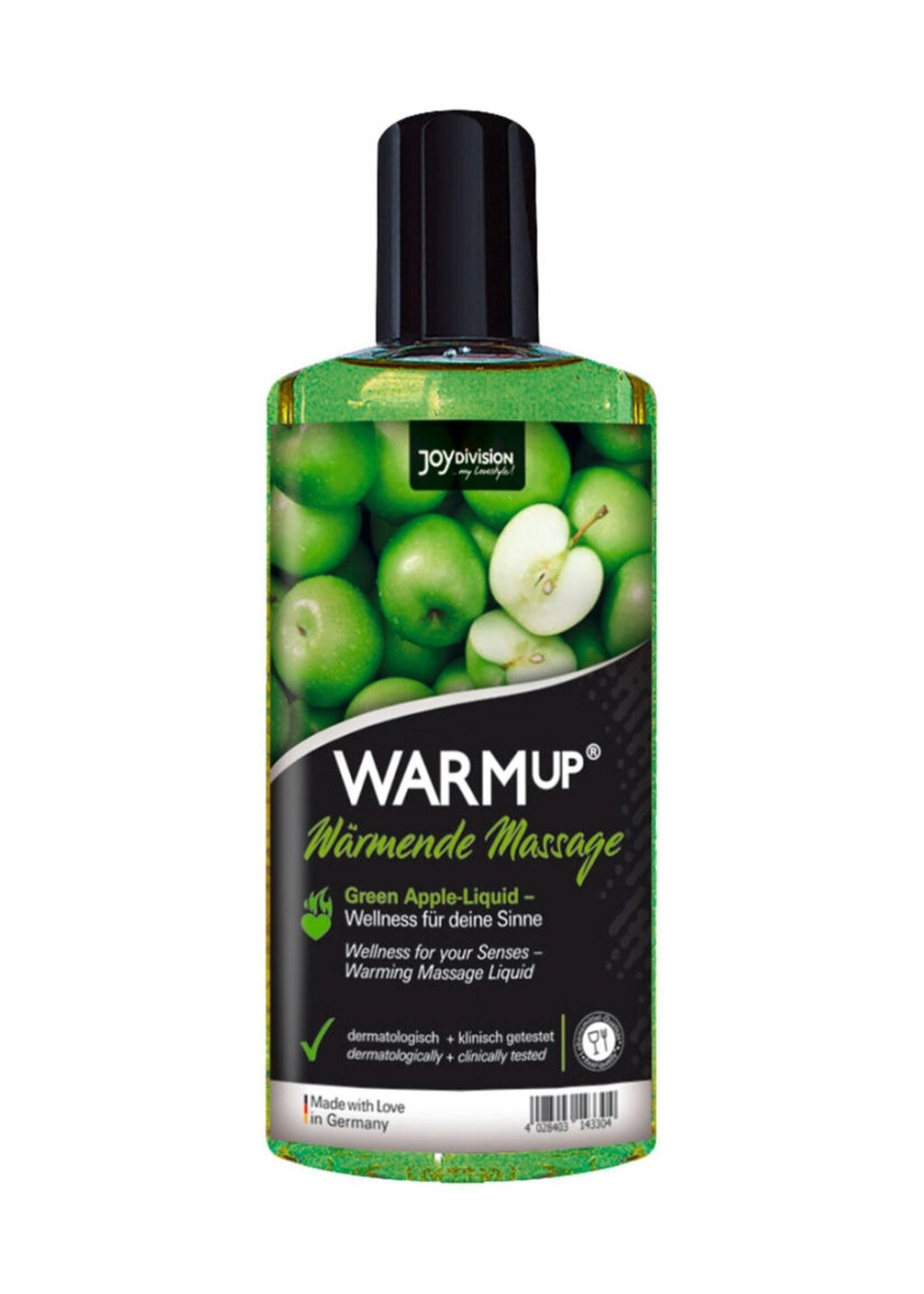 Їстівна масажна олія з ефектом, що розігріває WARMup Green Apple 150 мл від компанії Інтернет магазин Персик - фото 1
