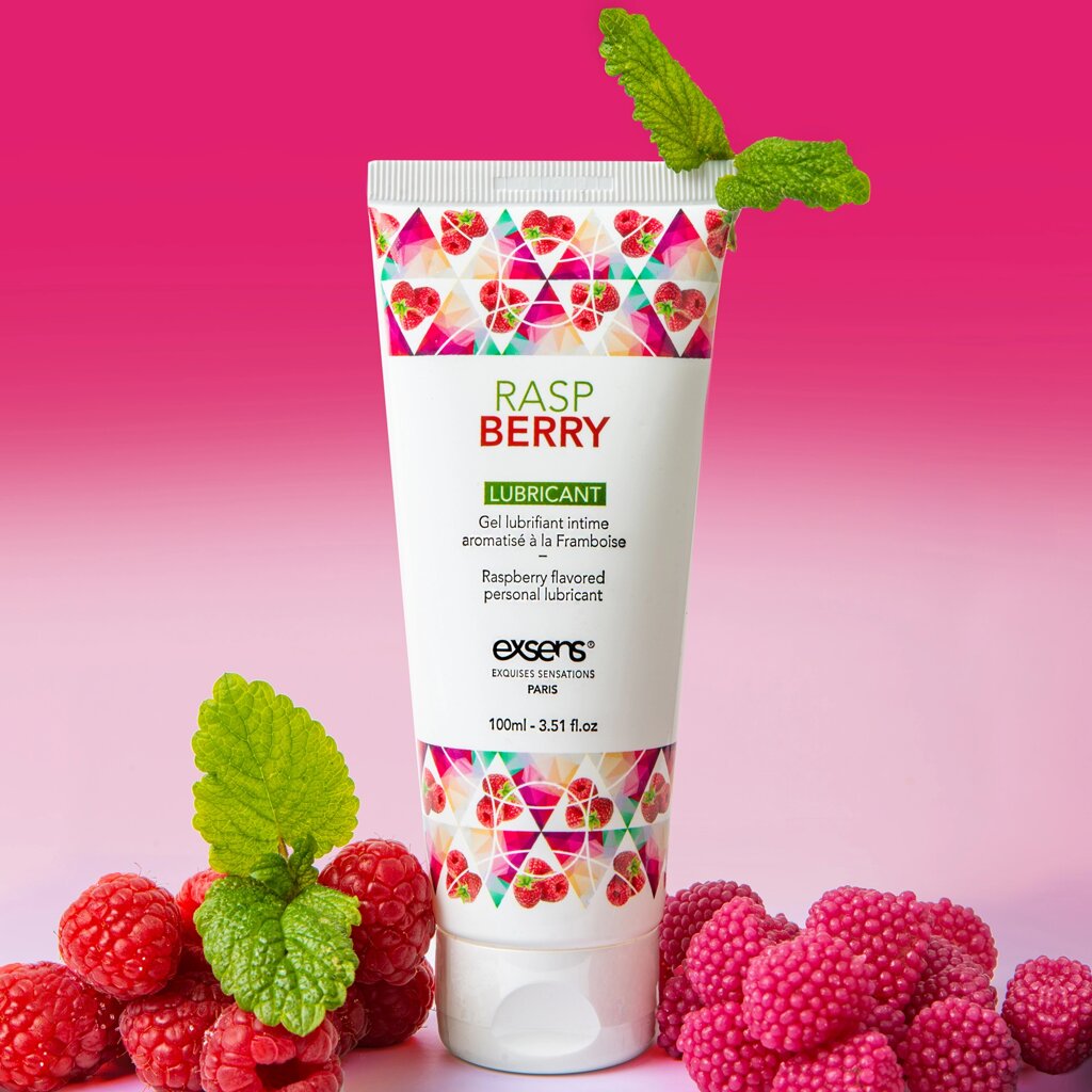 Їстівний лубрикант на водній основі EXSENS LUBRICANT RASPBERRY 100ML від компанії Інтернет магазин Персик - фото 1