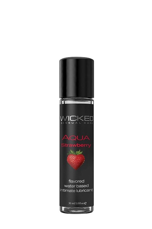 Їстівний лубрикант WICKED AQUA STRAWBERRY FLAVORED 30ML від компанії Інтернет магазин Персик - фото 1