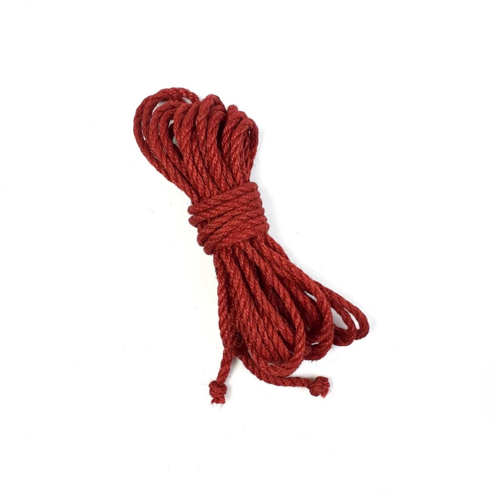 Jute мотузка BDSM 8 метрів, 6 мм, колір червоний від компанії Інтернет магазин Персик - фото 1