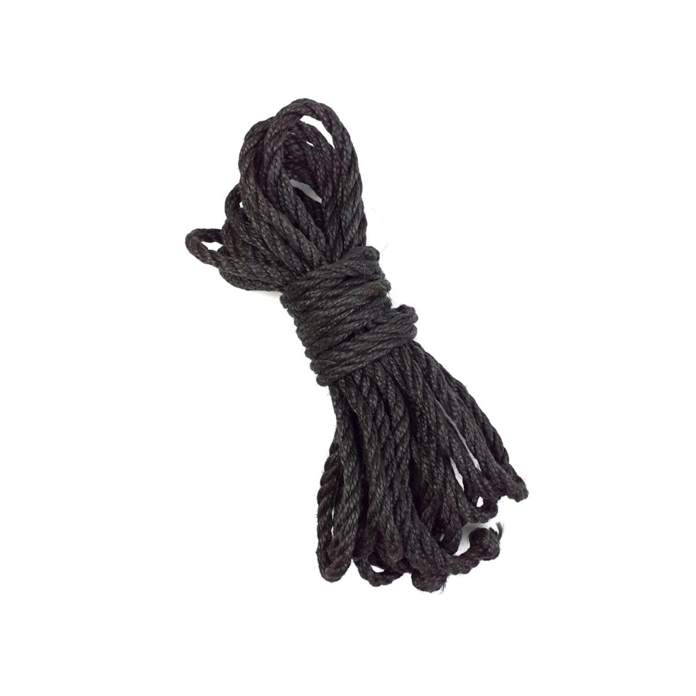 Jute мотузка BDSM 8 метрів, 6 мм, колір чорний від компанії Інтернет магазин Персик - фото 1